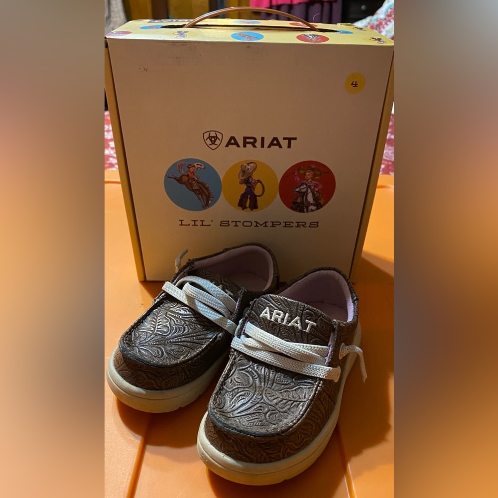 Ariat Lil' Stompers Kids Shoes - Brown and Cream